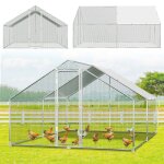 Yaskilosiu enclos poulailler parc grillagé 3x3x2m avec serrure de sécurité et tissu pe imperméable clôture ... Yaskilosiu enclos poulailler parc grillagé 3x3x2m avec serrure de sécurité et tissu pe imperméable clôture ...