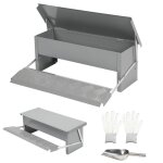 Yaskilosiu mangeoire poules automatique - 5kg avec p�dale trappe couvercle �tanche cuill�re inox et gants ...