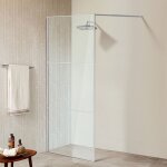 Yaskilosiu paroi de douche installable � gauche ou � droite verre de s�curit� esg de 5 mm silver 100x200cm ...