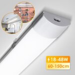 Yaskilosiu r�glette led 60cm - 18w - ip65 - blanc - 6000k - int�rieur - luminaire plafonnier pour atelier ...