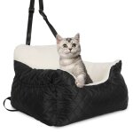 Yaskilosiu siège de voiture pour chiens respirant installation facile réglable blanc + noir caisse de ... Yaskilosiu siège de voiture pour chiens respirant installation facile réglable blanc + noir caisse de ...