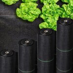 Yaskilosiu toiles de paillage 1m x 100m toile anti mauvaises herbes contre les mauvaises herbes noir ...