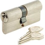 Yc500 + cylindre de serrure 30x30 mm pour porte extérieure / entrée 5 goupilles 3 clés nickelé Yc500 + cylindre de serrure 30x30 mm pour porte extérieure / entrée 5 goupilles 3 clés nickelé