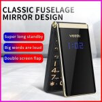 Yeemi m2 - c 2g rseau flip phone 28 pouces double cran grande lettre mp3 bluetooth camra arrire 1800mah ...