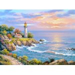 Yeesam art peinture par numero adulte mer phare cottage peinture numero d art sans cadre 16x20 pouce ...