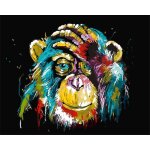 Yeesam art peinture par numero adulte singes color peinture numero d art sans cadre 16x20 pouce acrylique ...