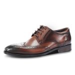 Yffushi chaussure cuir homme derbys ville habillées formelles à lacets oxford brogue costume marron Yffushi chaussure cuir homme derbys ville habillées formelles à lacets oxford brogue costume marron