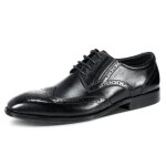 Yffushi chaussure cuir homme derbys ville habillées formelles à lacets oxford brogue costume noir Yffushi chaussure cuir homme derbys ville habillées formelles à lacets oxford brogue costume noir