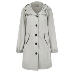 Yffushi femme blouson veste coupe - vent l�g�re et respirante pour femmes veste mi - longue gris clair ...