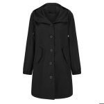 Yffushi femme blouson veste de pluie lgre pour femme bomber trench - coat  capuche noir