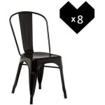 Ygongmyl lot de 8 chaises salle  manger moderne - chaise en mtal industriel pour bistrot jardin exterieur ...