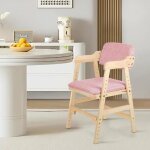 Yipeema. chaise de salle  manger pour enfant avec accoudoirs chaise dtude rose 48 * 46 * 78cm.