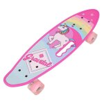 Yipeema. skateboard enfant  quatre roues clignotantes - motif licorne - 61 x 18 x 125 cm - rose.