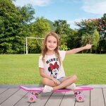 Yipeema. skateboard silencieux  quatre roues clignotant avec motif licorne (rose) 61 * 18 * 125cm.