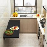 Yipeema. table pliante murale de cuisine table dtude de chambre noir 80 * 50 * 16cm.
