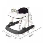 Yipeema. trotteur 2 en 1 pour b�b� avec plateau dalimentation amovible et plateau musical 60 * 55 * 70cm ...