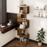 Yitahome bibliothque dangle  5 / 6 niveaux bibliothque dangle en bois en forme de s tagre autonome ...