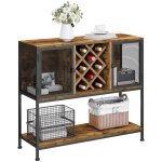 Yitahome buffet cuisine rangement meuble bar avec casier  vin et 2 portes buffet vaisselier cuisine ...