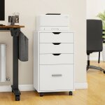 Yitahome caisson de bureau armoire � roulettes 4 tiroirs commode � tiroirs pour le bureau 42 x 40 x 73 ...