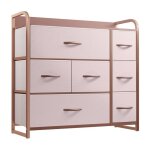Yitahome commode chambre - 7 tiroirs en tissu - meuble de rangement - 80 x 29 x 79 cm - rose