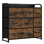 Yitahome commode chambre - 7 tiroirs en tissu - meuble de rangement - 80 x 29 x 79 cm - rouille brun