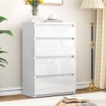 Yitahome commode en bois � 4 tiroirs meuble de chambre � coucher meuble de rangement pour chambre 92 ...