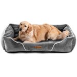 Yitahome panier g�ant - grand chien - gris - dehoussable - orthop�dique - lit chien - matelas lavable ...