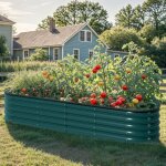 Yitahome jardini�re - 240x61x43cm - m�tal jardin - vert
