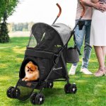 Yitahome poussette pour chien chat - caisse de transport pliable avec 4 roues - 11. 3 kg poussette avec ... Yitahome poussette pour chien chat - caisse de transport pliable avec 4 roues - 11. 3 kg poussette avec ...