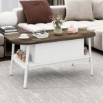 Yitahome table basse à plateau relevable table basse de salon avec compartiment de rangement caché moderne ... Yitahome table basse à plateau relevable table basse de salon avec compartiment de rangement caché moderne ...