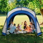 Yitahome tonnelle de jardin - pliable - imperméable - 4 parois latérales - moustiquaire - gris et bleu ... Yitahome tonnelle de jardin - pliable - imperméable - 4 parois latérales - moustiquaire - gris et bleu ...