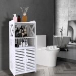 Yiyi. armoire de salle de bain double porte en pvc r�sistant � lhumidit� - 3 couches - blanc - 40 * 25 ...