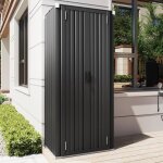 Yodolla armoire de rangement dextérieur etanche - métal - abri de jardin à 3 Étagères modulables - 76 ... Yodolla armoire de rangement dextérieur etanche - métal - abri de jardin à 3 Étagères modulables - 76 ...