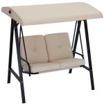 Yodolla balancelle de jardin 2 places avec auvant réglable et coussins amovible - 143 x 95 x 153 cm - ... Yodolla balancelle de jardin 2 places avec auvant réglable et coussins amovible - 143 x 95 x 153 cm - ...