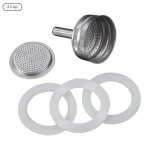 Yonghs - fr lot de filtre de cafetire rutilisable en acier inoxydable pour moka express 2 tasses
