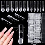 Ysfmode - 120 pièces popit ongledurable et réutilisable capsule polygel nail double formes avec des lignes ... Ysfmode - 120 pièces popit ongledurable et réutilisable capsule polygel nail double formes avec des lignes ...