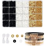 Ysfmode - 2530 pices perles pour bracelet kit perle plate heishi pour creation adulte collier diy collier ...
