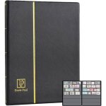 Ysfmode - albums de timbres 140 pochettes - classeurs avec pochettes 35x197mm10 pages noires double face ...
