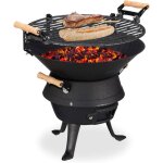 Ysfmode - baril de barbecue en fonte de ferfoyer rglable en hauteurarationpour charbonhlp 40x45x36cm. ...
