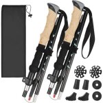 Ysfmode - baton de marche pliable 110 - 130cmbaton de marche nordique muni de 4 paires d?amortisseurs ...