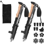 Ysfmode - baton de marche pliablebtons de randonne nordique telescopiques de 33  125 cmavec poigne ...