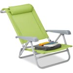 Ysfmode - chaise pliante jardin chaise pliable plage ajustable appui - tte accoudoirs rglables 120 ...