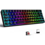 Ysfmode - clavier gaming sans fil mcanique bluetooth / 2. 4g / cable clavier de jeu rgb 65% tkl azerty ...