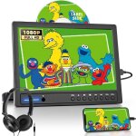 Ysfmode - lecteur dvd voiture 125 - cran appuie - tte ventouse usb / tf 1080p hdmi / av sans batterie ...