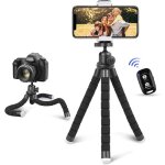 Ysfmode - mini trpied pour smartphone et appareil photo antidrapant lger avec tlcommande bluetooth ...