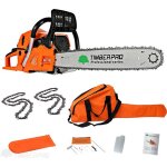 Ysfmode - trononneuse thermique 62 cm3 guide 50 cm avec 2 chaines + housse de transport