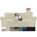 Ystellaa housse de canap� en velours housse canape 3 places sofa cover extensible protection canapebeige ...