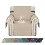 Ystyle housse de canap� imperm�able 1 place universelle avec poches lat�rales anti poils animaux beige ...