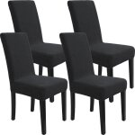 Ystyle housse de chaise 4 pieces protection chaise housse moderne universel protege housse chaise noir ...