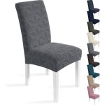 Ystyle housse de chaise extensible 6 pi�ces universelle housse chaise salle � manger �lastiquegris clair ...